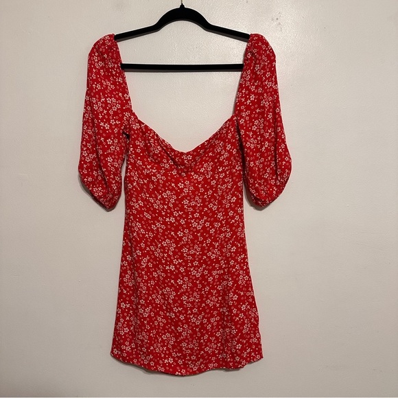 Reformation Kopa Mini Dress in Merci Red Floral size 2 - Picture 4 of 9